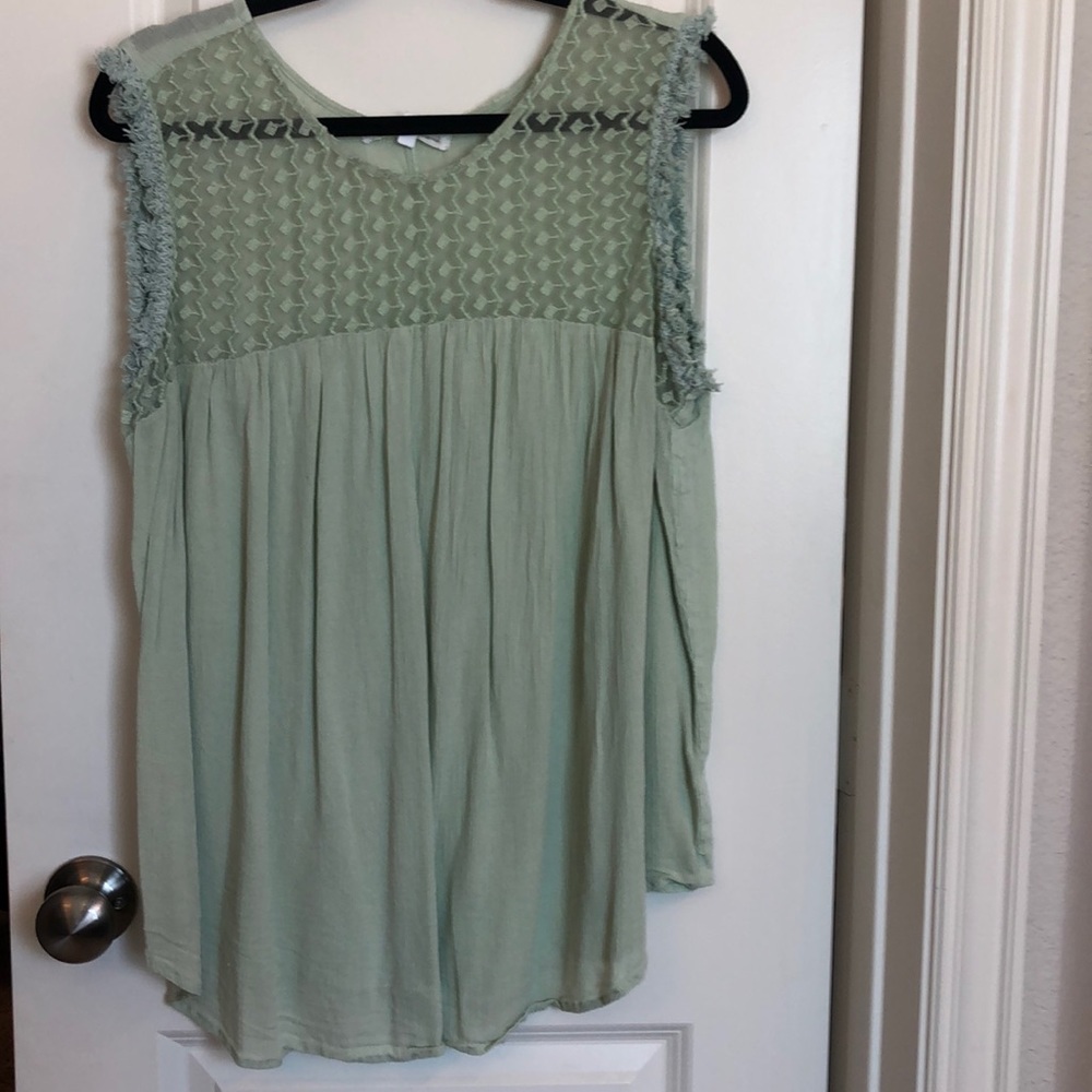 Green blouse